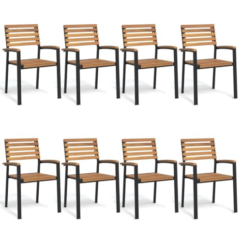 WDGJJFECNMUEHI terassenstuhl stapelstuhl outdoorStapelbare Gartenstühle 8 STK. Massivholz Akazie und MetallGeeignet für Gärten, Terrassen und Balkone WDGJJFECNMUEHI terassenstuhl stapelstuhl outdoorStapelbare Gartenstühle 8 STK. Massivholz Akazie und MetallGeeignet für Gärten, Terrassen und Balkone von WDGJJFECNMUEHI