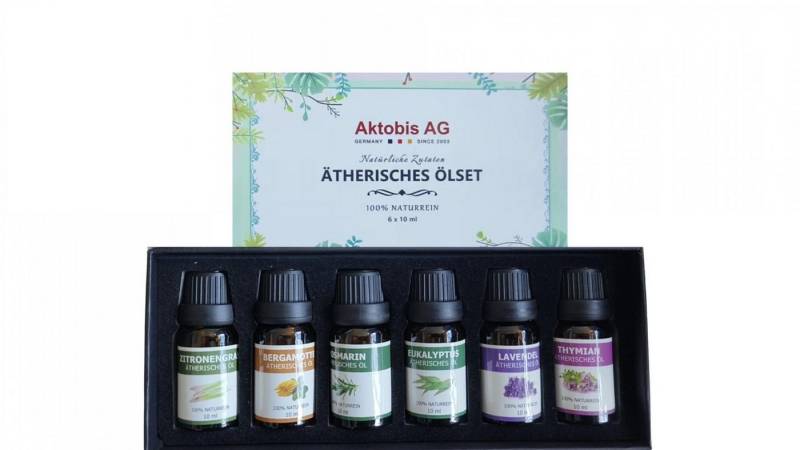 WDH Duftöl Ätherisches Ölset: Lavendel, Thymian, Eukalyptus, Zitronengras, Rosmar (Set 6 x 10 ml, 6-St., 100 % naturreine ätherische Öle), Duftnoten aus der ganzen Welt in einem Set! von WDH