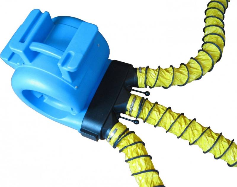 WDH Schlauchhalterung Luftverteilersatz für den Turbolüfter WDH-AB10, (n. rel, 4-tlg., 1 Schlauchadapter, 3 Luftverteilerschläuche, Sehr robust) von WDH