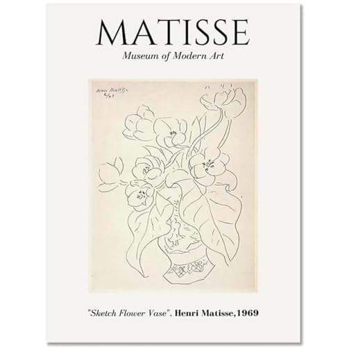 WDHBI HEKA Henri Matisse Poster Henri Matisse Blumen Leinwand Malerei Linie Zeichnung Drucke Moderner Stil Wandkunst Für Wohnkultur Bild 30x40cmx1 Ungerahmt WDHBI HEKA Henri Matisse Poster Henri Matisse Blumen Leinwand Malerei Linie Zeichnung Drucke Moderner Stil Wandkunst Für Wohnkultur Bild 30x40cmx1 Ungerahmt von WDHBI HEKA