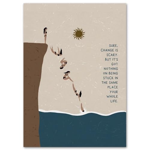 WDHBI HEKA Tauchen Bewegung Poster Tauchen Drucke Moderner Stil Leinwand Malerei Mädchen Tauchen Bewegung Wandkunst Wohndekoration Bild 40x60cmx1 Kein Rahmen von WDHBI HEKA