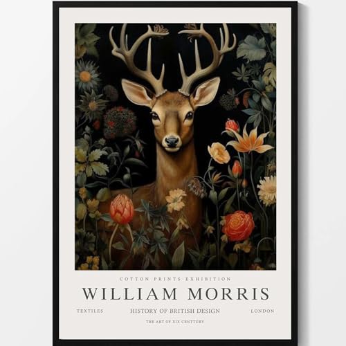 WDHBI HEKA William Morris Wandkunst William Morris Leinwand Malerei Hirsch unter Blumen Drucke Moderne Stil Poster für Heimdekoration Bild 45x65cmx1 ungerahmt WDHBI HEKA William Morris Wandkunst William Morris Leinwand Malerei Hirsch unter Blumen Drucke Moderne Stil Poster für Heimdekoration Bild 45x65cmx1 ungerahmt von WDHBI HEKA