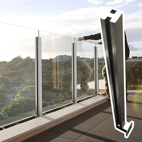 Glas Geländerpfosten Glashalter Edelstahl Seitliche Montage Glasgeländerpfosten-Set Innendachboden/Außentreppe Glasklemmung Edelstahl Geländerpfosten für 10–12 mm Dickes Glass(Silver-Mid Post,Height - Glas Geländerpfosten Glashalter Edelstahl Seitliche Montage Glasgeländerpfosten-Set Innendachboden/Außentreppe Glasklemmung Edelstahl Geländerpfosten für 10–12 mm Dickes Glass(Silver-Mid Post,Height - von WDJBPSH