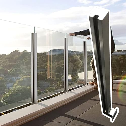 Glas Geländerpfosten Glashalter Edelstahl Seitliche Montage Glasgeländerpfosten-Set Innendachboden/Außentreppe Glasklemmung Edelstahl Geländerpfosten für 10–12 mm Dickes Glass(Silver- Right end post,H Glas Geländerpfosten Glashalter Edelstahl Seitliche Montage Glasgeländerpfosten-Set Innendachboden/Außentreppe Glasklemmung Edelstahl Geländerpfosten für 10–12 mm Dickes Glass(Silver- Right end post,H von WDJBPSH