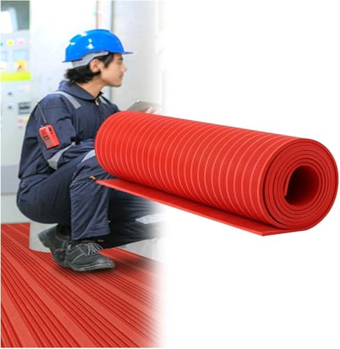 Isolierende Gummibodenmatte zum Schutz Vor Stromschlägen, 1 M Breit Schaltschrankmatte Zum Schutz Vor Stromschlägen für Verteilerräume, Werkstätten und Kraftwerke Einsatz(2.1mx6mm) von WDJBPSH