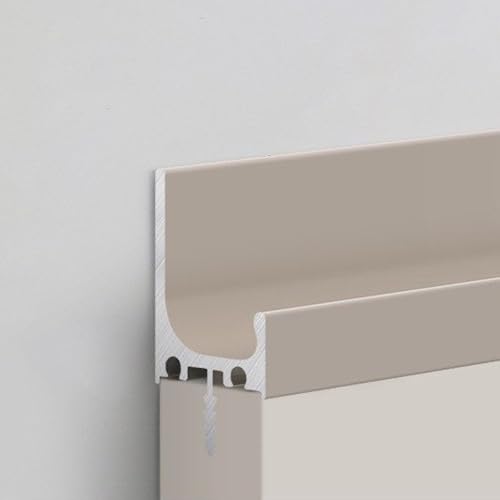 Möbelgriffe versteckter Eingelassener Diskreter Fingerkantenzug für Schränke, Schubladengriffe Aluminiumlegierung / Kleiderschranktürgriff mit Metallendkappe, Minimalistischer(4 pack,19.7in/50cm) von WDJBPSH