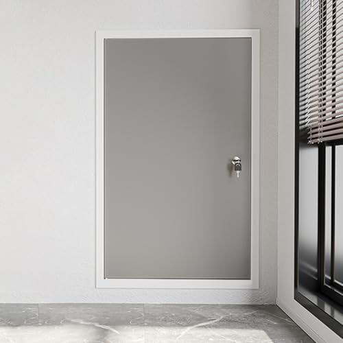 Revisionsklappe Trockenbau Attic Access Panel Tür mit Schlüssel für Trockenbau, Wand Inspektion Luke Abdeckung für Decken, Elektro-, Sanitär-, Vertieft Loch Dekor Abdeckungen Platte(White frame,WxH 45 von WDJBPSH