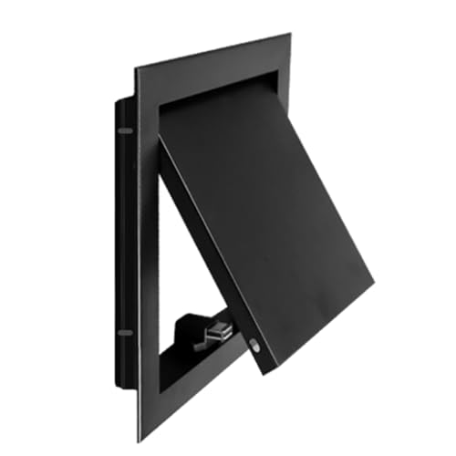 Revisionsklappe Trockenbau Decken-/Wandzugangstür, Magnetische Türluke Inspektion, Individuelle Anpassung Service-Schachtabdeckplatte mit Click Open(Black,200x200mm) von WDJBPSH