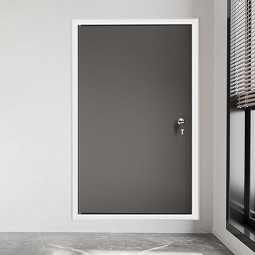 Revisionsklappe Trockenbau Groß Versenkte Zugangsklappen Tür mit Aluminiumrahmen, Dachboden Inspektionsklappe mit Schlüssel, Abschließbar Abdeckplatte Für Wandlöcher(White frame,45 x 60 cm) von WDJBPSH