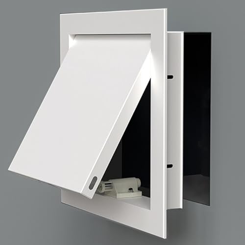 Revisionsklappe Trockenbau Maßgefertigte Metall-Revisionsklappe Druck-Öffnung, Kleine Revisionsöffnung Decke Wand Trockenbau Dachboden, Wanddurchbruch-Abdeckung Sanitär Elektro(14x13in(36x33cm)) von WDJBPSH
