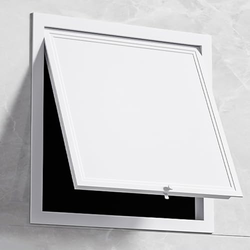 Revisionsklappe Trockenbau Metall-Zugangstürpanel, Anpassbare Größe Kleine Inspektionsluken für Sanitär/Ventile/Versteckte Drähte, Weiße Reparaturlochabdeckung(330 x 330 mm) von WDJBPSH