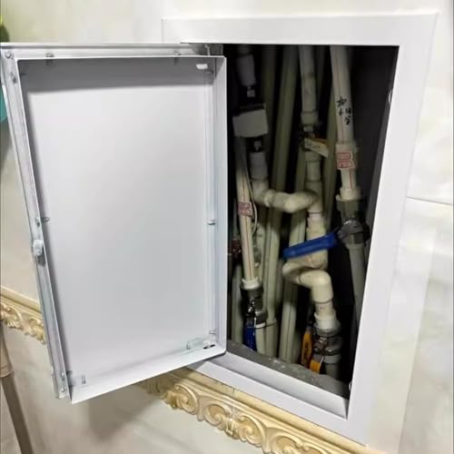 Revisionsklappe Trockenbau Recessed Wall Access Panel for Drywall, Attic Metal Inspection Hatch for Plumbing Valves Water Counters Pipes, Customizable Size White Concealed Cables Cover Board(9.8x11.8i von WDJBPSH