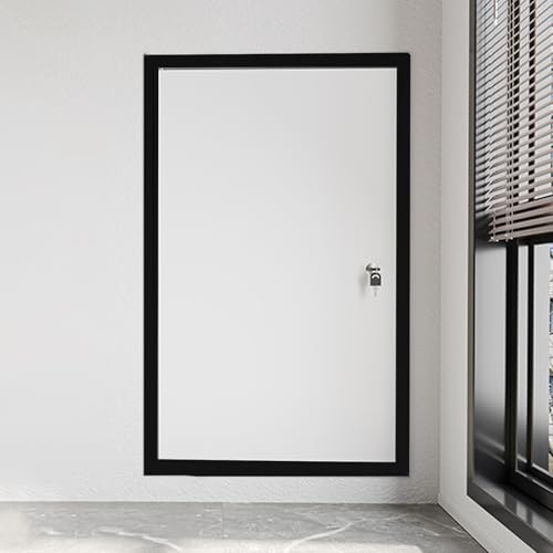 Revisionsklappe Trockenbau Wand Inspektionstür Zugangspaneel, Abschließbar Aluminium Trockenbau Revision Luke Abdeckung für Home Sanitär/Outdoor-Geräte zu Schützen(Black frame,300x300mm) von WDJBPSH