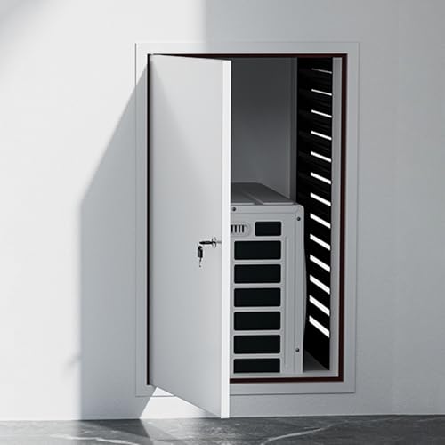 Revisionsklappe Trockenbau Weiße Zugangsklappe für Trockenbauwände, Aluminium Dachbodeneinstieg mit Schließvorrichtung, Wandinspektionsöffnung(61 x 61 cm/24 x 24 inch) von WDJBPSH