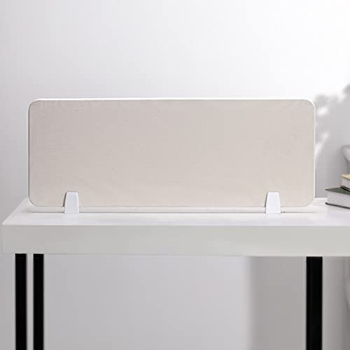 Trenn-Wand für Schreibtisch 30cm Hoch Sichtschutz-Trennwand für Büro Klassenzimmer Bibliothek Schreibtisch, Freistehend Schreibtisch Lärmreduzierende Trennwand mit Clips, Loch-Montage ( Color : Beige von WDJBPSH