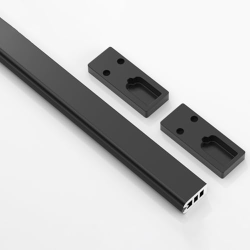WDJBPSH Kleiderstange Schrank Robuste Kleiderstangen, Rechteck Kleiderstangenaufhänger mit Gummi-Dämpfungsstreifen Kürzbar, Aluminiumlegierung Kleiderstange(125cm/49.2in) von WDJBPSH
