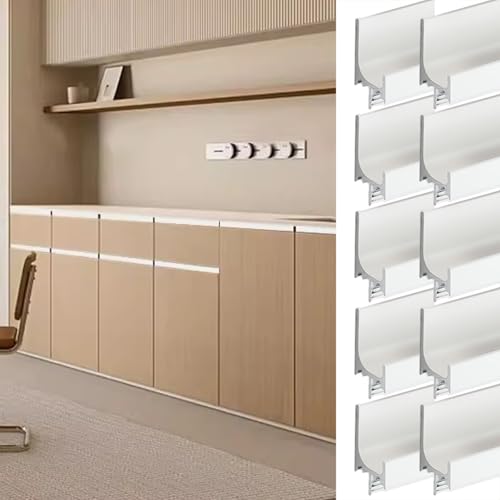 WDJBPSH Möbelgriffe versteckter 10er Satz Schlitzfingerzug für Schrankkantenband, Integrierte Schubladengriffe Typ L für Küche Schlafzimmer Arbeitszimmer Hotel Schrank Garderobe(White,130cm/51.2in) WDJBPSH Möbelgriffe versteckter 10er Satz Schlitzfingerzug für Schrankkantenband, Integrierte Schubladengriffe Typ L für Küche Schlafzimmer Arbeitszimmer Hotel Schrank Garderobe(White,130cm/51.2in) von WDJBPSH