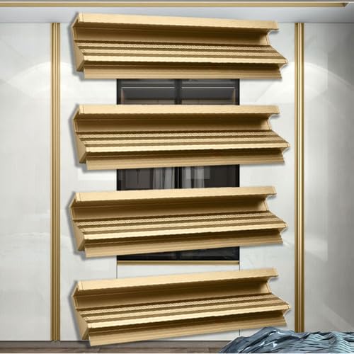 WDJBPSH Möbelgriffe versteckter 4 Stück Eingebetteter Griff für Schlafzimmergarderobe, Eingebettete Unsichtbare Griffe/Kantenband für 18-19 mm Dicke Paneele(115cm/45.3in) von WDJBPSH