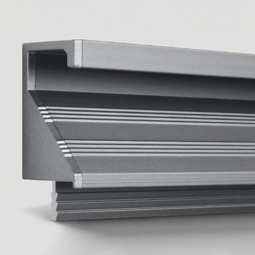 WDJBPSH Möbelgriffe versteckter Anpassbare Länge Versteckte Schrankgriff, G-förmige Metall Küchendrawergriffe, Eingebaut für Schlafzimmergarderoben Türen 18-19 mm(Gray,130cm/51.2in) von WDJBPSH