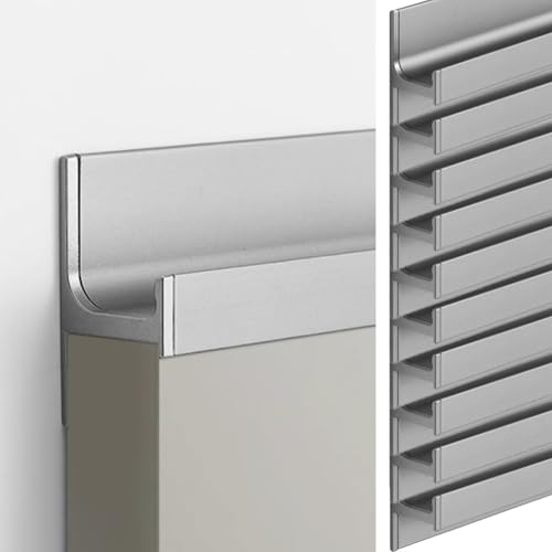 WDJBPSH Möbelgriffe versteckter Minimalistische Schrankgriffe Langkantenzug, Alu-Einbaugriffe für Schubladen, Kleiderschranktüren & Einbauschränke, Unauffällige Metallgriffe(10 Pcs,Length-23.6in) von WDJBPSH