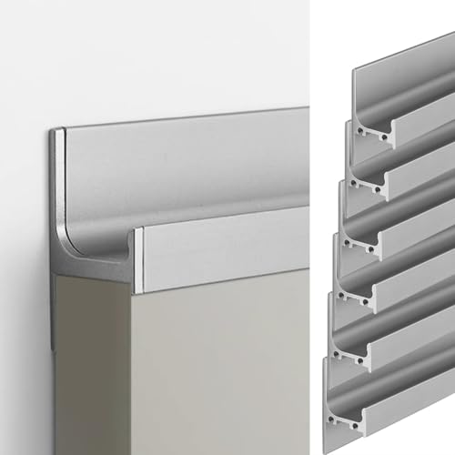 WDJBPSH Möbelgriffe versteckter Minimalistische Schrankgriffe Langkantenzug, Alu-Einbaugriffe für Schubladen, Kleiderschranktüren & Einbauschränke, Unauffällige Metallgriffe(6 Pcs,Length-51.2in) von WDJBPSH