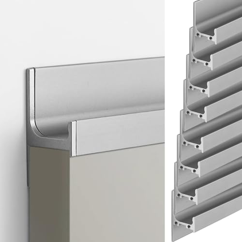 WDJBPSH Möbelgriffe versteckter Minimalistische Schrankgriffe Langkantenzug, Alu-Einbaugriffe für Schubladen, Kleiderschranktüren & Einbauschränke, Unauffällige Metallgriffe(8 Pcs,Length-15.7in) von WDJBPSH