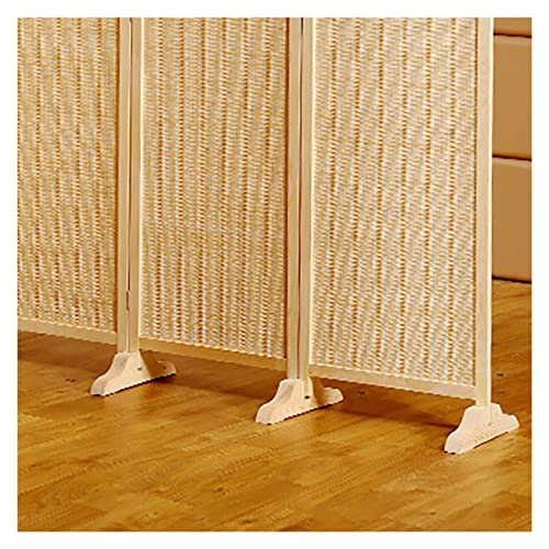 WDJBPSH Raumteiler Trennwand, Paravent Raumtrenner Freistehend Bambus Paravent Room Divider, Faltbar Dekor Abtrennung Wandtrenner mit Abnehmbarem Sockel (Color : 3 Panel, Size : 150cm Tall) von WDJBPSH