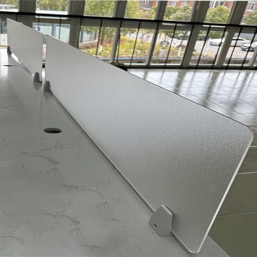 WDJBPSH Trenn-Wand für Schreibtisch 2 STK Schreibtischteiler für Studierende, 40cm - 120cm Breit Acryl Privacy-Panel-Partition, Klar Mattiert Tischplatte Klemmtrenner(Size:120x40cm/47.2x15.7in) von WDJBPSH