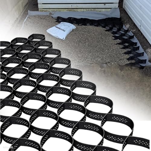 WDJBPSH Wegbefestigung Bodengitter Feuchtgebietsböschung Stabilisierung Stütznetz Hochleistungsfähig Straßenbau Geozellen-Bodengitterstabilisator(2x10 m) von WDJBPSH