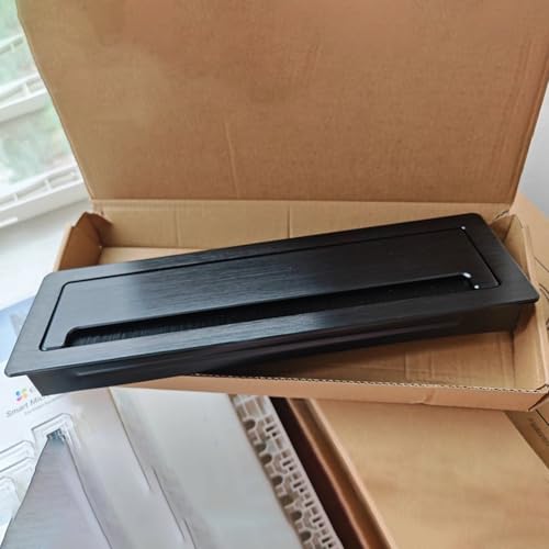 schreibtisch kabeldurchführung 60 50 40 30 20 cm Länge Kabeldurchführung für Schreibtisch, Kabelmanagement für Computertische – Sorgen Sie für Ordnung Am Arbeitsplatz(Black,50x9cm/19.7x3.5in) von WDJBPSH