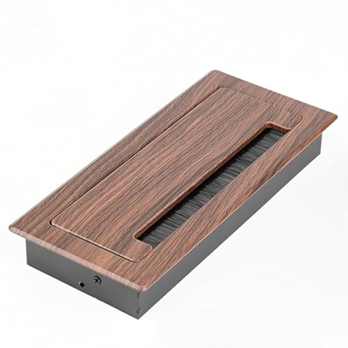 schreibtisch kabeldurchführung Alu Kabeldurchführung 20/30cm Breite Abdeckung mit Holzoptik für Büro, Konferenzraum, Schreibtisch & TV Möbel(#2,20x9cm/7.87x3.5in) von WDJBPSH