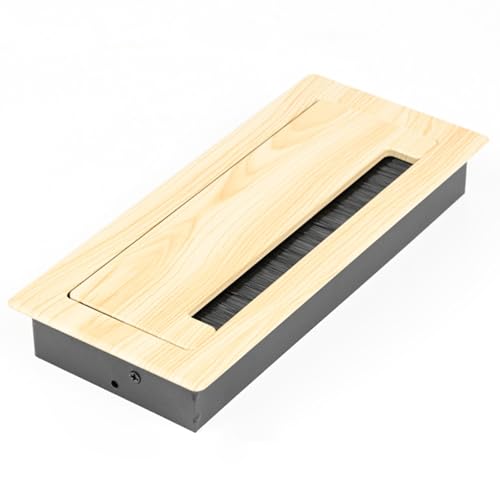 schreibtisch kabeldurchführung Alu Kabeldurchführung 20/30cm Breite Abdeckung mit Holzoptik für Büro, Konferenzraum, Schreibtisch & TV Möbel(#3,20x9cm/7.87x3.5in) von WDJBPSH