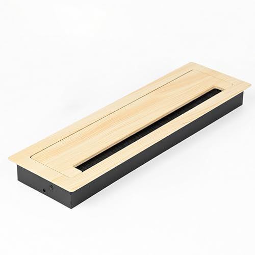 schreibtisch kabeldurchführung Alu Kabeldurchführung 20/30cm Breite Abdeckung mit Holzoptik für Büro, Konferenzraum, Schreibtisch & TV Möbel(#3,30x9cm/11.8x3.5in) von WDJBPSH