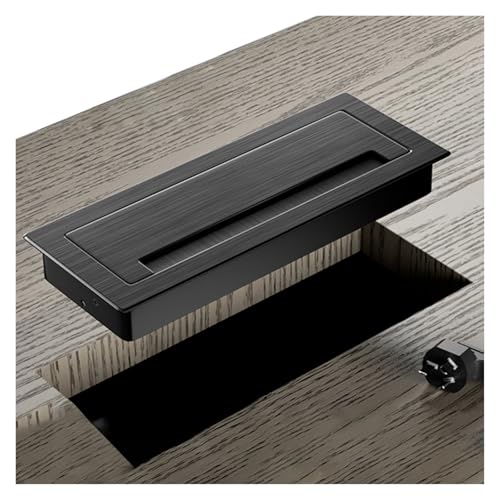 schreibtisch kabeldurchführung Kabeldurchführung Schwarz, Abdeckung Rechteckige Öffnung Länge 100 80 60 50 30 12 cm für Schreibtisch Ordnung, Kabelorganizer Wand(12x8cm/4.7x3.15in) von WDJBPSH