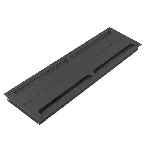 schreibtisch kabeldurchführung Zweiseitiger Bürstenkabelgrommet für Schreibtischlöcher, Quadratischer Aluminiumlegierung-Drahtdurchlauf für Gaming- und Bürosetups(50x14.5cm/19.7x5.7in) von WDJBPSH