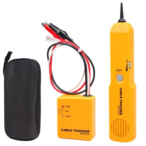 Cable Tracker, RJ11 Drahtsucher und Tongenerator, Kabelbruch Suchgerät Mähroboter, Kabelfinder Kabeltester, Multifunctional Netzwerktester zum Suchen&Verfolgen, Durchgang des Testschaltkreises von WDKXCN