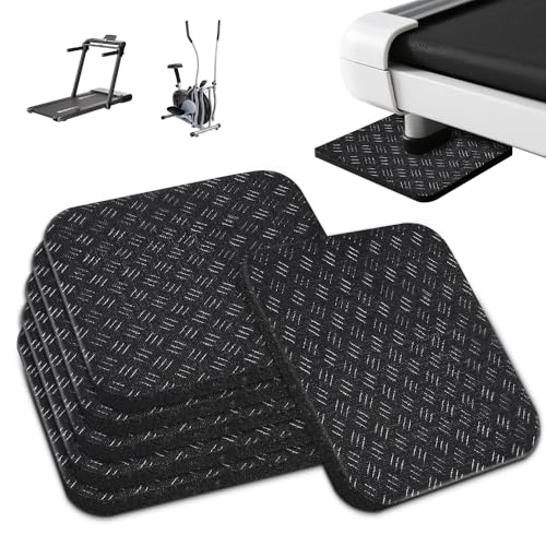 Laufbandmatte, Bodenschutz, doppelseitig, rutschfest, Übungsgeräte, 6 Stück, 10 x 10 x 0,5 cm, Silikon-Anti-Vibrationspads, Laufband, Mehrzweck-Heimtrainermatte für Heim- und Fitnessgeräte von WDKXCN