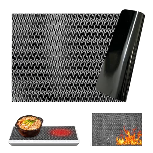 WDKXCN Induktionsmatte, 52 x 78 Cm Silikon Induktionskochfeld Schutzmatte, Induktionsschutzmatte, Schutzmatte Induktionskochfeld, Rutschfest, Schmutzabweisend für Induktionskochfeld von WDKXCN
