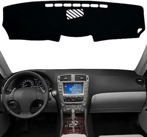 WDMNAO Auto Armaturenbrett Abdeckung, Armaturenbrett Matte für Lexus IS250 IS350 Sedan 2006-2013, Center Konsole Rutschfester Teppich Schutzschild Interior Auto Styling Zubehör von WDMNAO