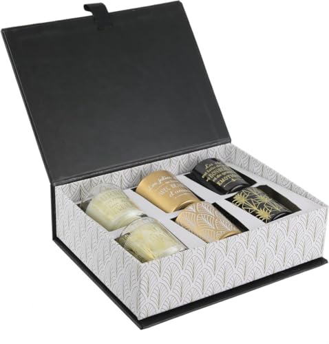 Geschenkbox mit 6 Kerzen - Luxuriöses Duftkerzenset für Entspannung und Ambiente - Luxus Schwarzes Duftkerzenset - Sechsteiliges Kerzenset - Geschenkset - Schwarz Geschenkbox mit 6 Kerzen - Luxuriöses Duftkerzenset für Entspannung und Ambiente - Luxus Schwarzes Duftkerzenset - Sechsteiliges Kerzenset - Geschenkset - Schwarz von WDMT