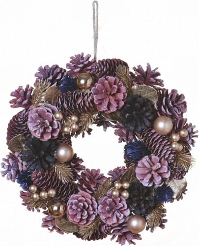 Ländlicher Weihnachtskranz - Goldene Beeren | ø 30 cm | Kranz ländlich rund | Weihnachtsdekoration Türkranz | Kranz für Weihnachten | Weihnachtsdekoration Kränze | Lila Ländlicher Weihnachtskranz - Goldene Beeren | ø 30 cm | Kranz ländlich rund | Weihnachtsdekoration Türkranz | Kranz für Weihnachten | Weihnachtsdekoration Kränze | Lila von WDMT
