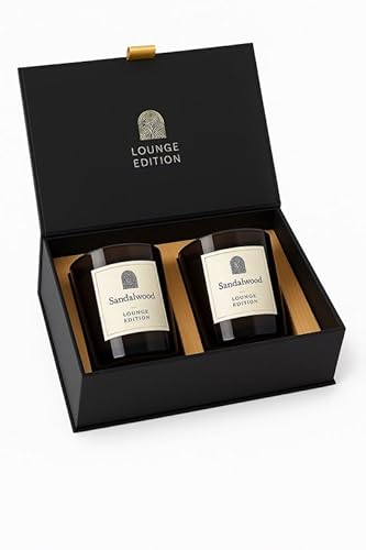 Luxuriöse Duftkerzen-Geschenkbox – 2-teiliges Lounge-Kerzenset für Entspannung & Ambiente – Geschenkset zur Heimdekoration oder als Geschenk – Geschenkpaket – Schwarz von WDMT