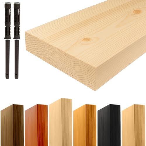 WDN CRAFT 50x20x3,3 cm Massivholz Handgemacht Schweberegal - Wandregal Roh Holz Einfach zu Montieren - Montagematerial im Lieferumfang - Belastbar und stabil WDN CRAFT 50x20x3,3 cm Massivholz Handgemacht Schweberegal - Wandregal Roh Holz Einfach zu Montieren - Montagematerial im Lieferumfang - Belastbar und stabil von WDN CRAFT
