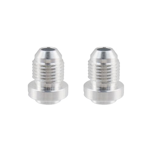 WDONAY 6AN männlicher Anschweißstutzen, Heizölschlauch-Adapter, Aluminium (AN6, 2 Stück) von WDONAY