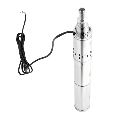 Brunnenpumpen, Tauchpumpen DC 24V 370W, Edelstahlgehäuse Solar pumpe, Max. Förderhöhe 65m, für Bewässerung, Landschaftsgestaltung, Reinigung, Bau, Wasserversorgung von WDRENTOOL