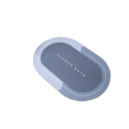 WDSBZNB Badematte 2 stücke Saugfähigen Bad Badematte Anti-rutsch Duschvorhang Schnell Trocknend Badematten Küche Eingang Fußmatten Hause Bodenmatte Badewanne Teppich(Round-Light Grey) von WDSBZNB