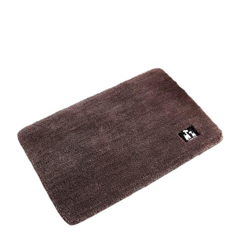 WDSBZNB Badematte Badematte Super saugfähige Badezimmerteppiche Teppiche Badewannenbodenmatte Fußmatte for Duschraum Toilette Badezimmermatte(Giraffe Coffee,80x120cm) von WDSBZNB