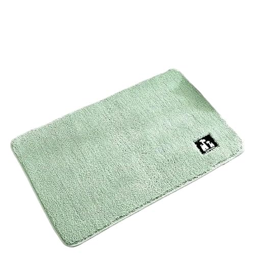 WDSBZNB Badematte Badematte Super saugfähige Badezimmerteppiche Teppiche Badewannenbodenmatte Fußmatte for Duschraum Toilette Badezimmermatte(Giraffe Green,80x120cm) von WDSBZNB