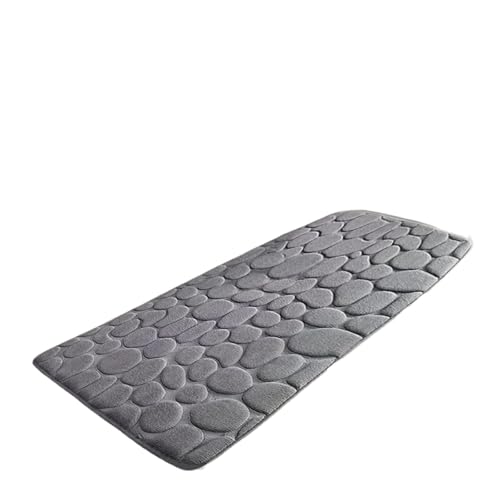 WDSBZNB Badematte Große Badezimmer-Bodenmatte, wasserabsorbierende Badematte, Türmatte, rutschfeste Badezimmermatte, Heimdekoration(Grey) von WDSBZNB