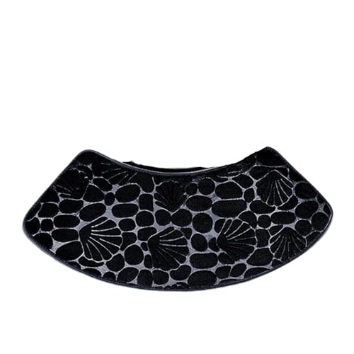 WDSBZNB Badematte U-förmige Badvorleger in Muschelform, Badematte aus Memory-Schaum for Zuhause, rutschfeste, saugfähige Bodenmatte aus Samt, schnelltrocknende Badematten(Black) von WDSBZNB
